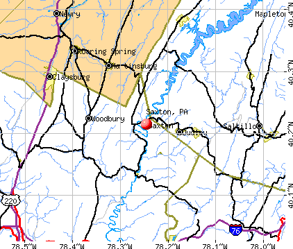 Saxton, PA map