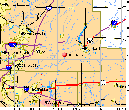St. Jacob, IL map
