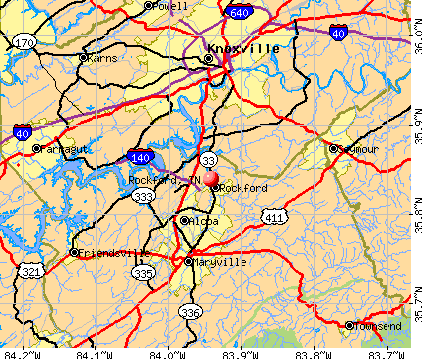 Rockford, TN map