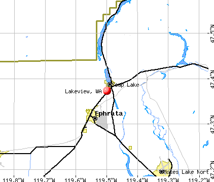 Lakeview, WA map