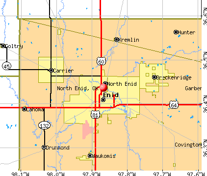 North Enid, OK map