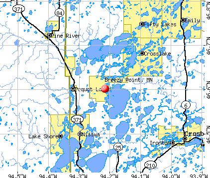Breezy Point, MN map