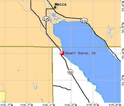 Desert Shores, CA map