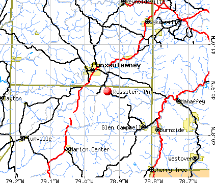 Rossiter, PA map