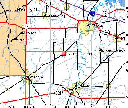 Bettsville, OH map