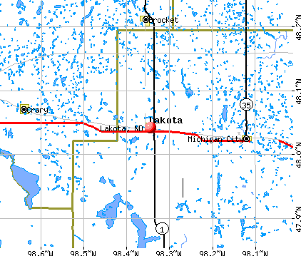 Lakota, ND map