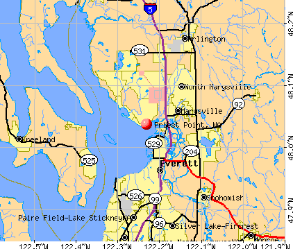 Priest Point, WA map