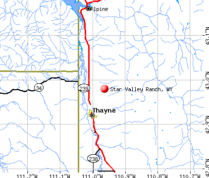 Star Valley Ranch, WY map