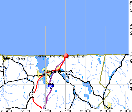 Derby Line, VT map