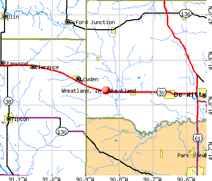 Wheatland, IA map