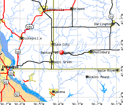 Benton, WI map