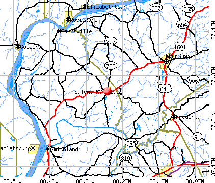 Salem, KY map