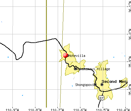 Hotevilla-Bacavi, AZ map