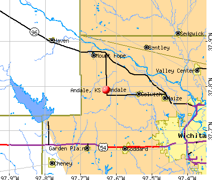 Andale, KS map