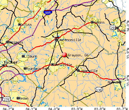 Grayson, GA map