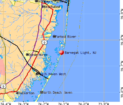 Barnegat Light, NJ map