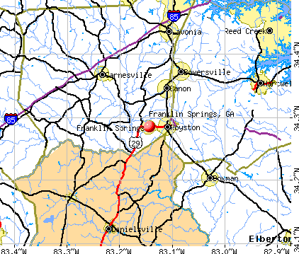 Franklin Springs, GA map