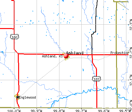Ashland, KS map