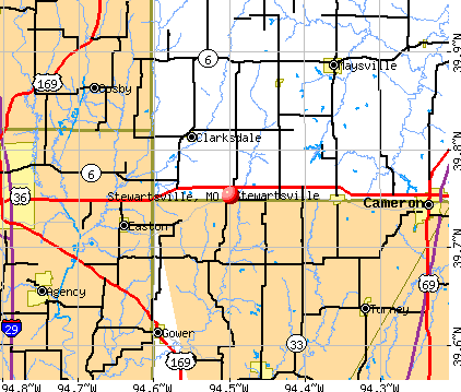 Stewartsville, MO map