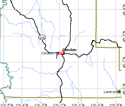 Condon, OR map
