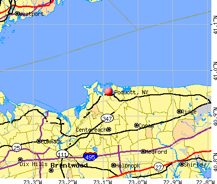 Poquott, NY map