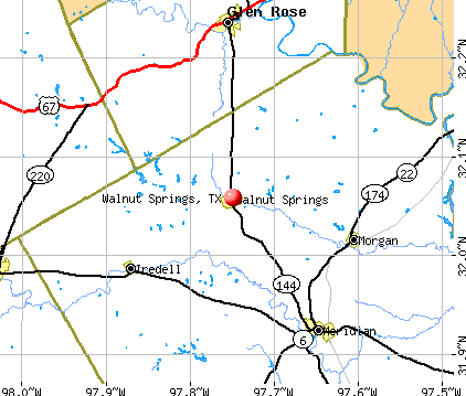 Walnut Springs, TX map