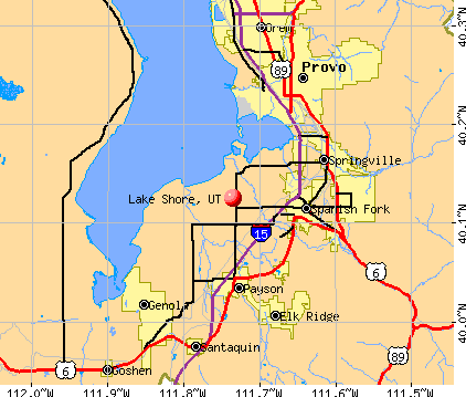 Lake Shore, UT map