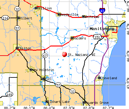 St. Nazianz, WI map