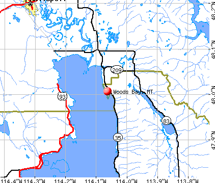 Woods Bay, MT map