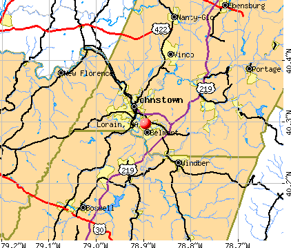 Lorain, PA map