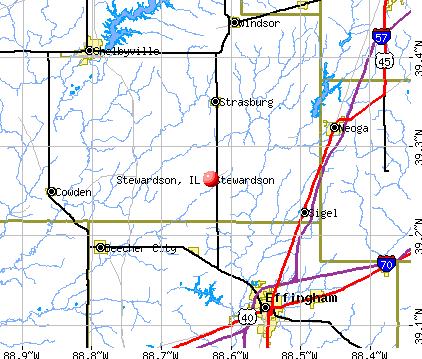 Stewardson, IL map