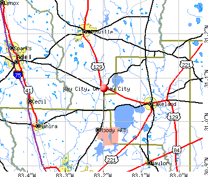 Ray City, GA map