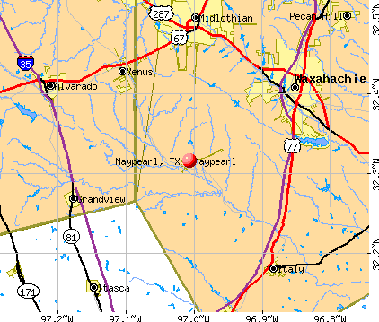 Maypearl, TX map