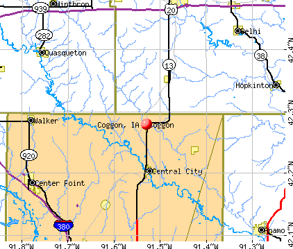 Coggon, IA map