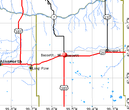 Bassett, NE map