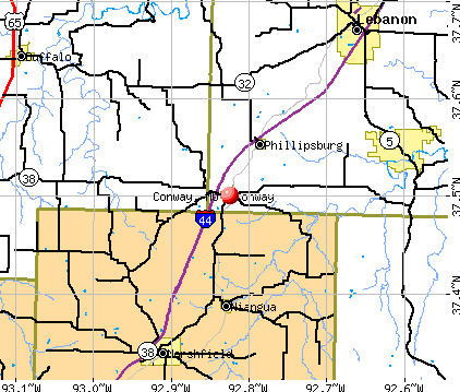 Conway, MO map