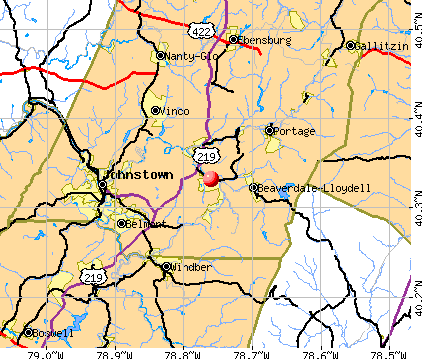 St. Michael-Sidman, PA map