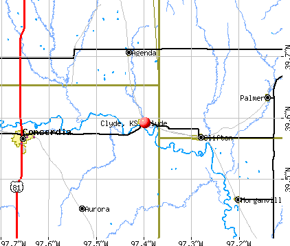 Clyde, KS map