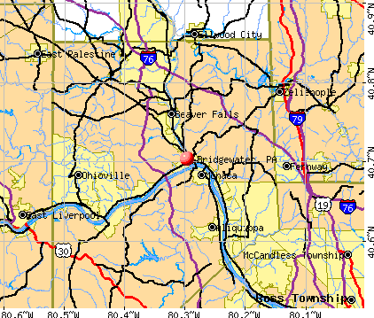 Bridgewater, PA map