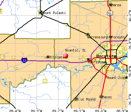 Niantic, IL map