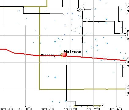 Melrose, NM map