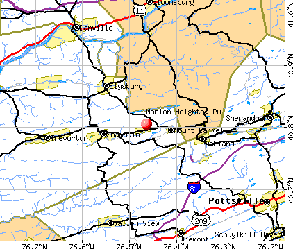 Marion Heights, PA map