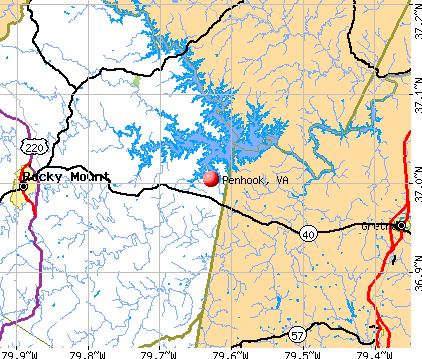 Penhook, VA map