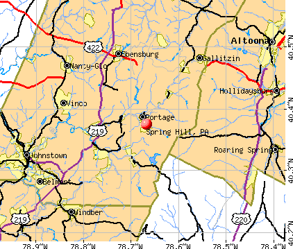 Spring Hill, PA map