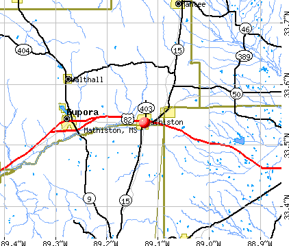 Mathiston, MS map