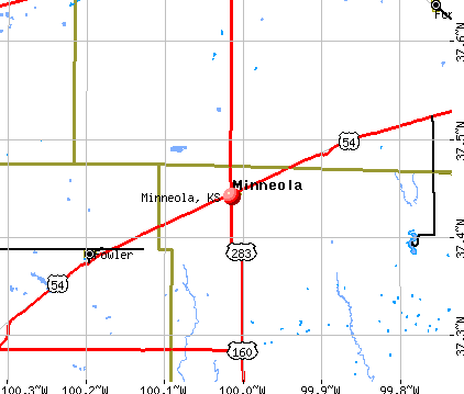 Minneola, KS map