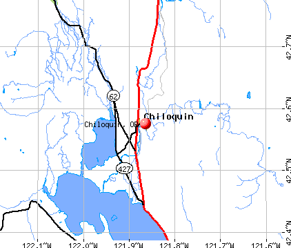 Chiloquin, OR map