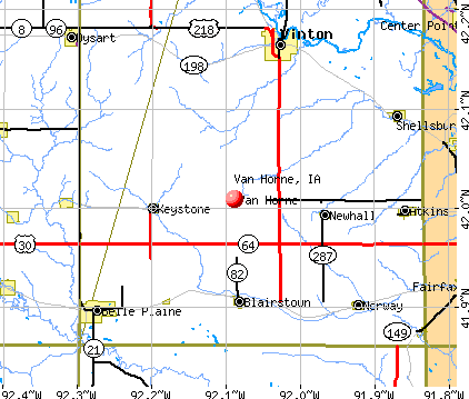 Van Horne, IA map