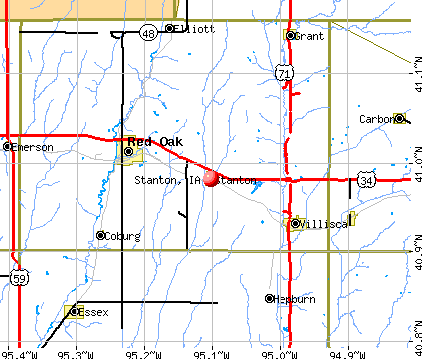Stanton, IA map