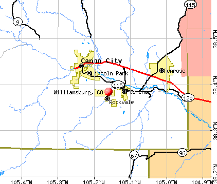 Williamsburg, CO map